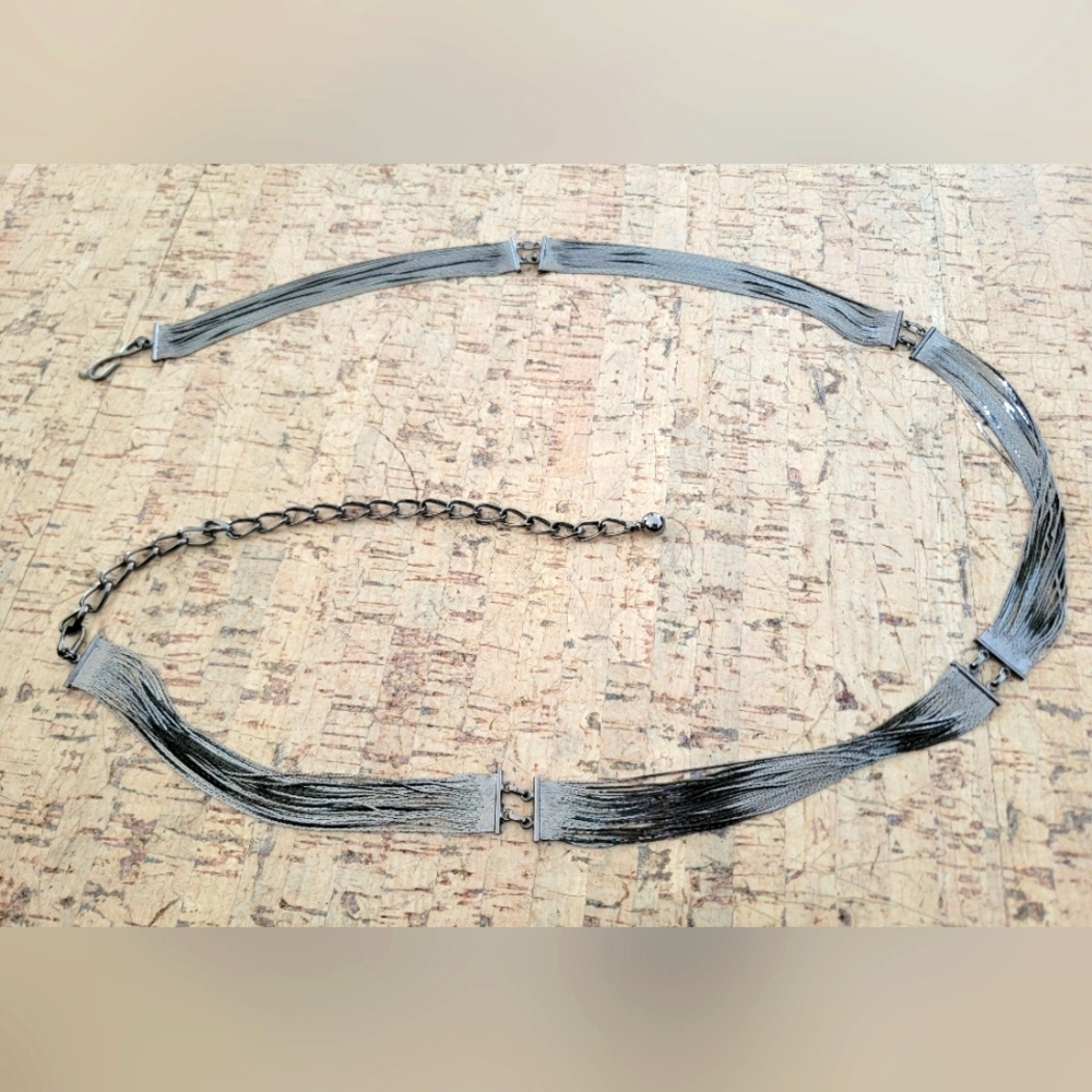 Vintage Silver Metal Mesh Necklace or Belt